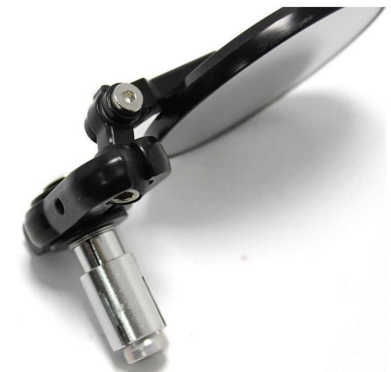 Motorcycle Round Folding Handlebar End Mirrors Motorbike Black Rearview Glass Side Mirror