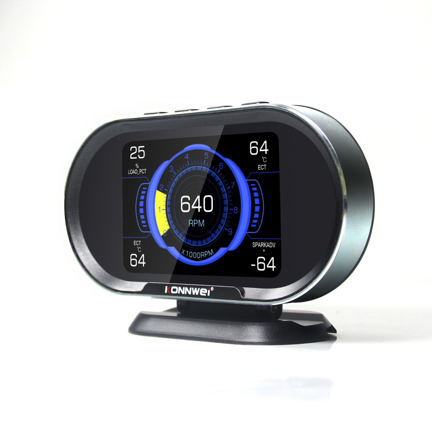 Konnwei KW206 OBD2 HUD, цифровой датчик скорости для авто