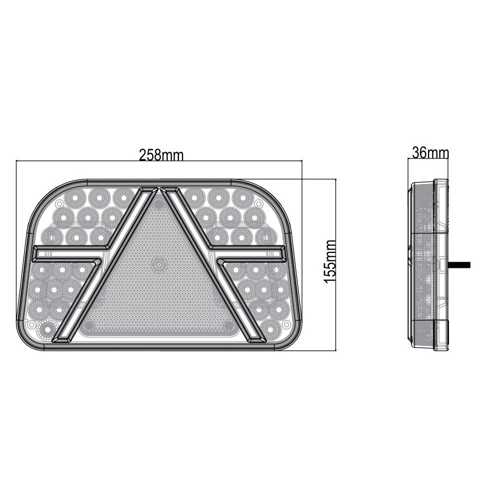 Emark DC12~24V LED Tail Light Kit 7 Function for Truck Trailer Offroad