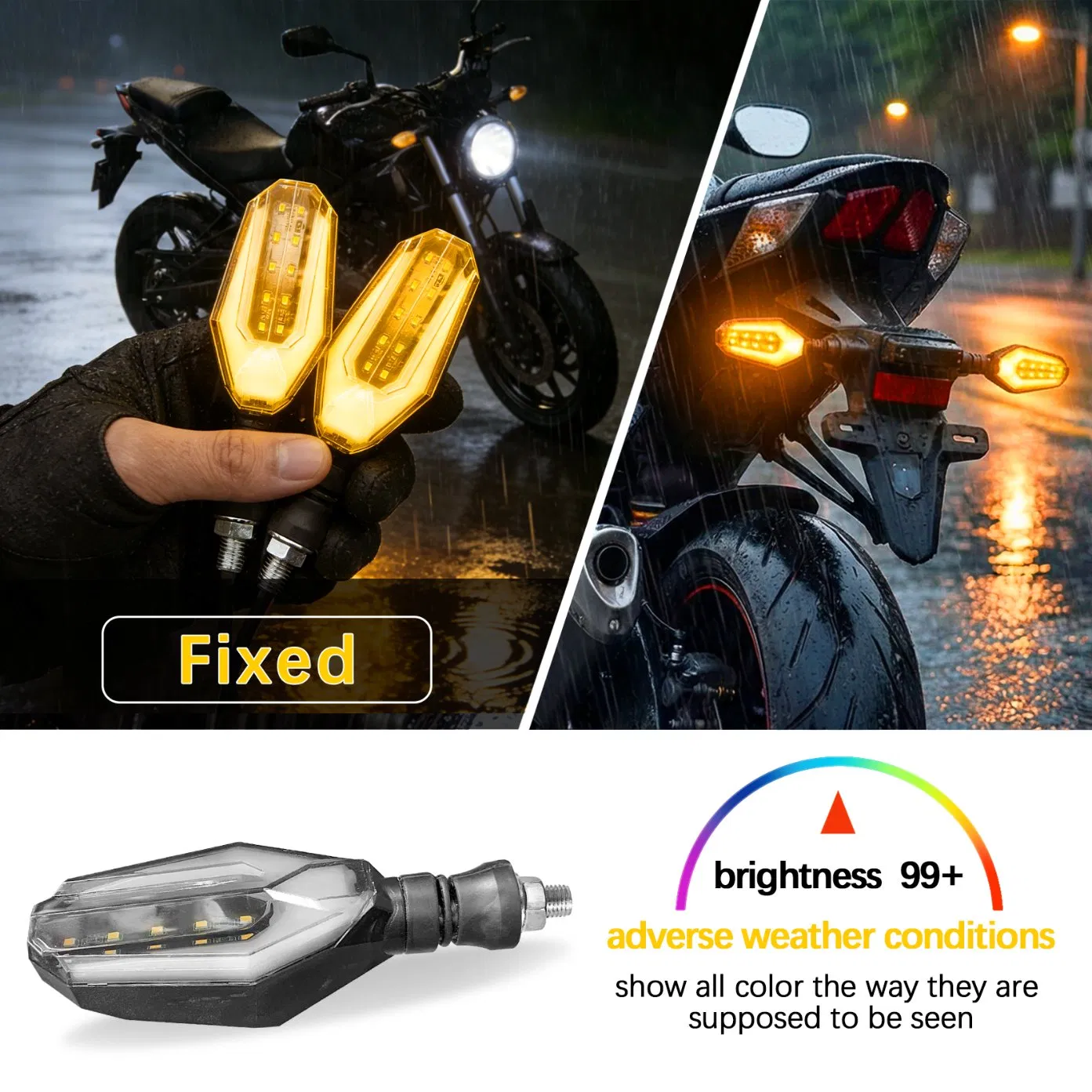 Универсальные светодиодные поворотники для мотоцикла