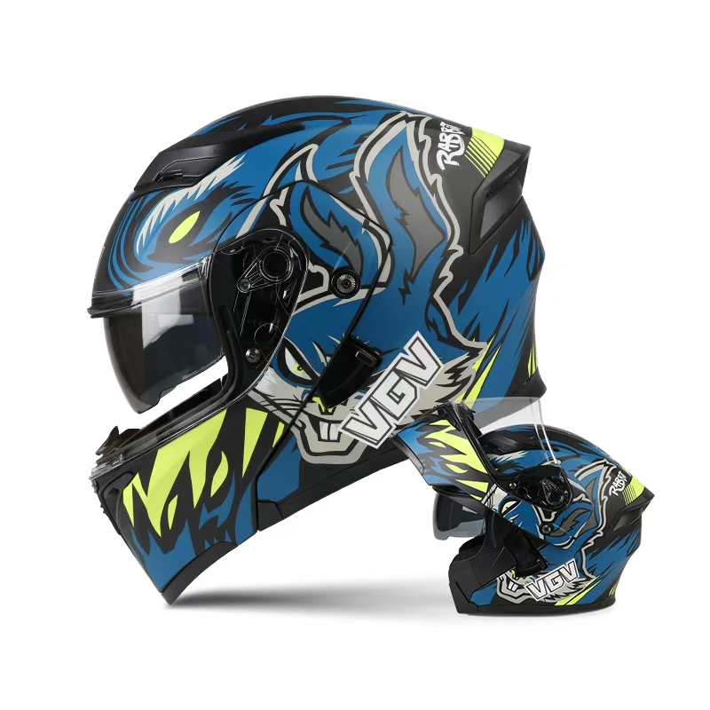 Vgv 90 Personalised Motorcycle Full Face Helmet Men Women Fashion Dual Lens