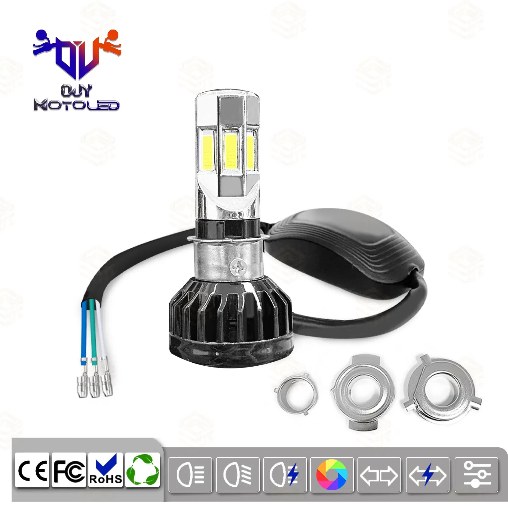 Ultra Bright Dual Lens LED Car Headlights (fan cooling version) H7/H4/9005 Universal Headlights