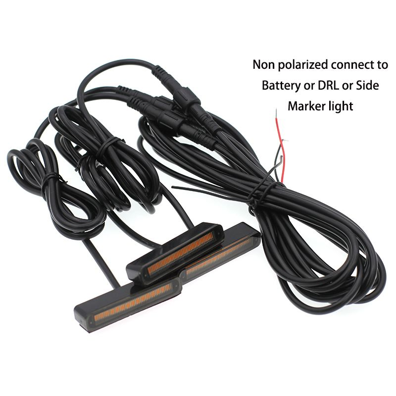 3 шт. Светодиодные решетчатые фонари Amber для авто