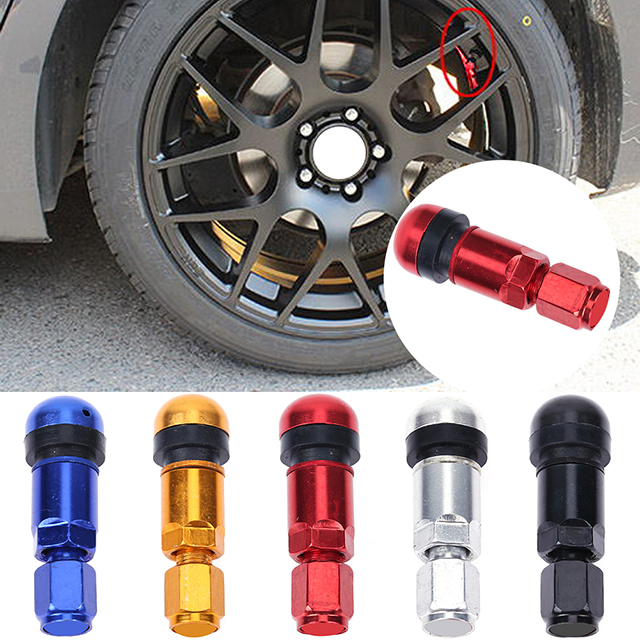Customized Titanium CNC Parts CNC Burnt Titanium Motorcycle Knurled Tire Valve Cap Cover for Wheel Decoration