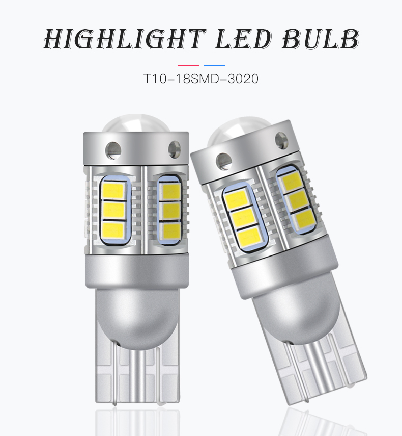 Светодиодные лампы T10 W5w 18SMD для авто и мотоциклов