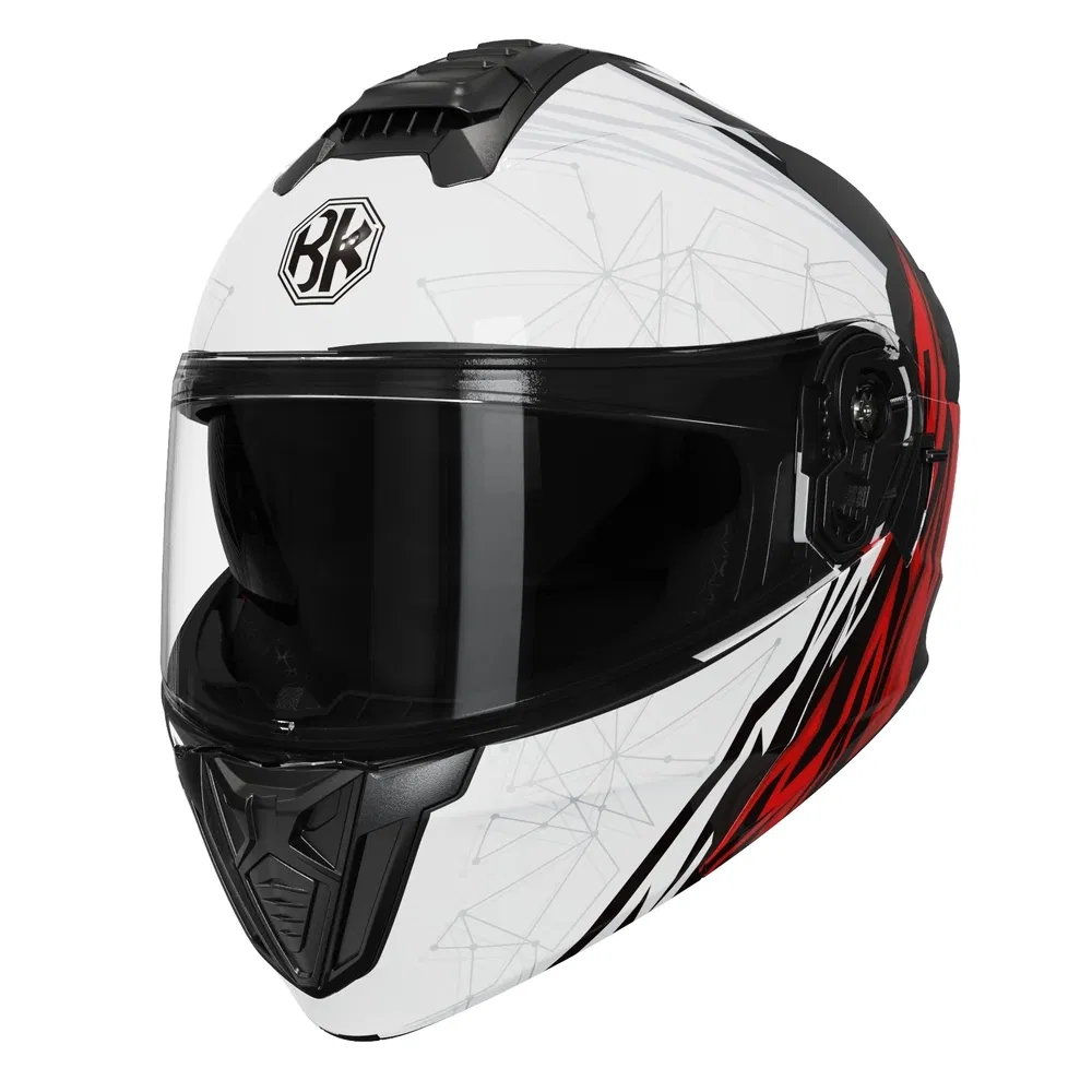 Matte Black Flip-up Modular Full Face Motorcycle Helmet with Bluetooth