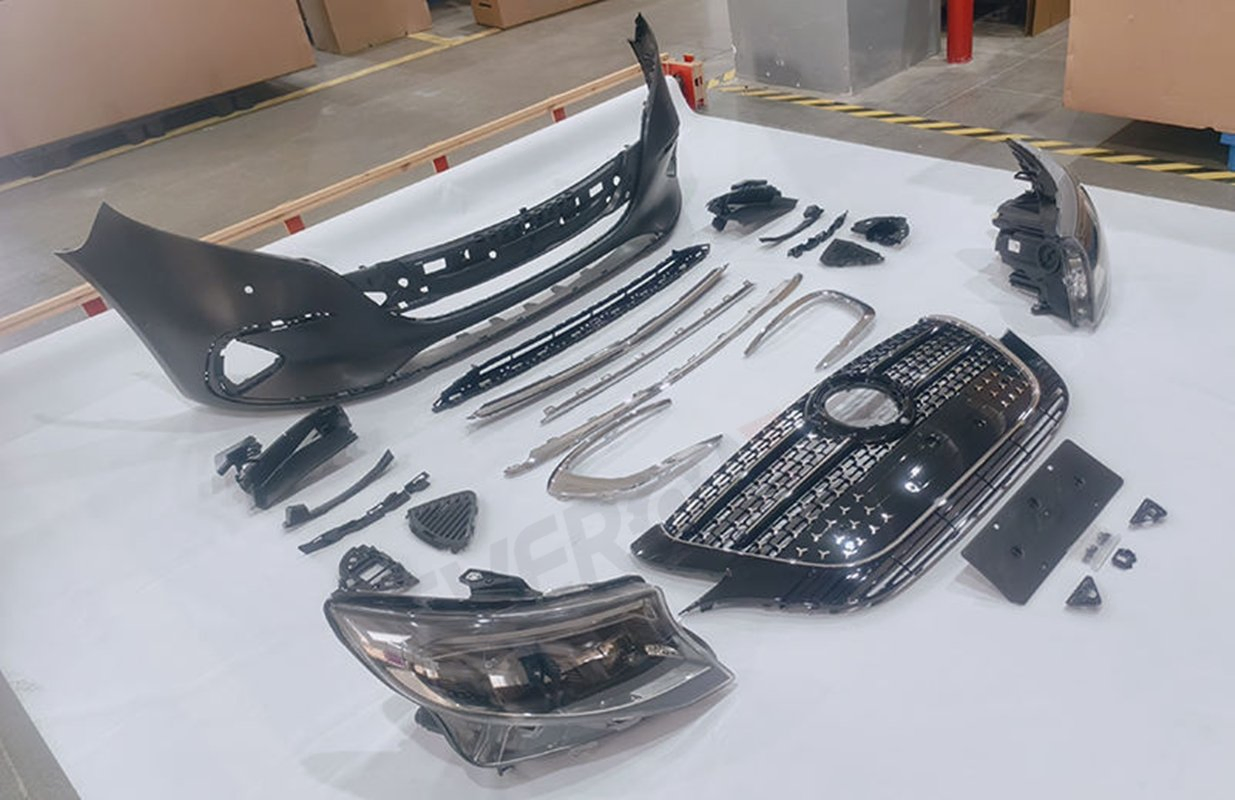 2016-2023 Benz V Class Vito W447 Upgrade to 2024 Style Car Body Kit Headlights Car Bumpers Auto Facelift Accessories Old to New