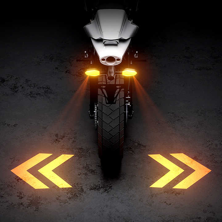 Универсальный RGB-поворотник для мотоцикла с проектором