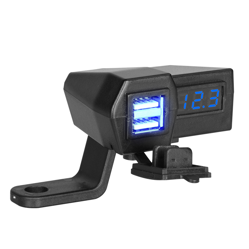 USB-зарядка для мотоцикла 12V/24V с индикатором напряжения
