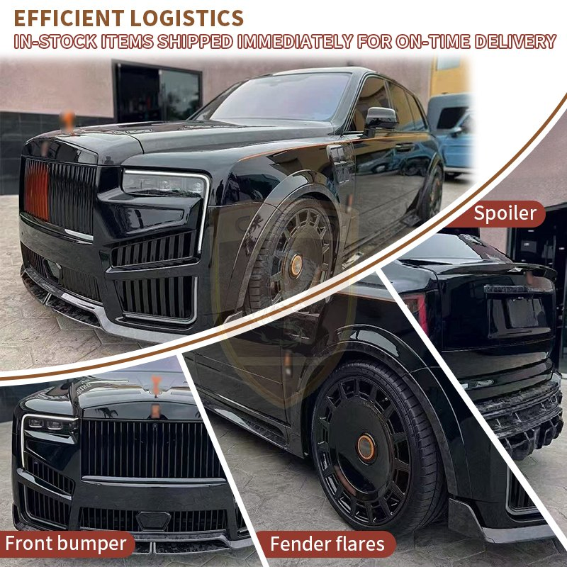 New Arrival Upgrade to Msy Old to New Style Dry Carbon Fiber Body Kit for Rolls Royce Cullinan Headlights Rear Bumper Grille
