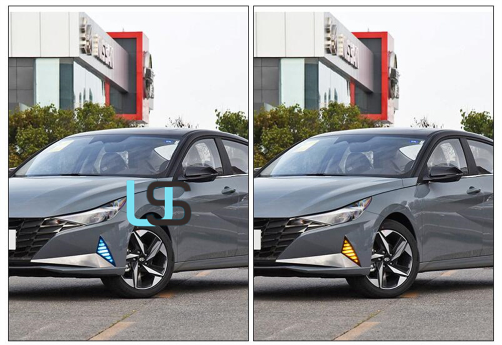 Передние светодиодные ходовые огни DRL для Hyundai Elantra 21