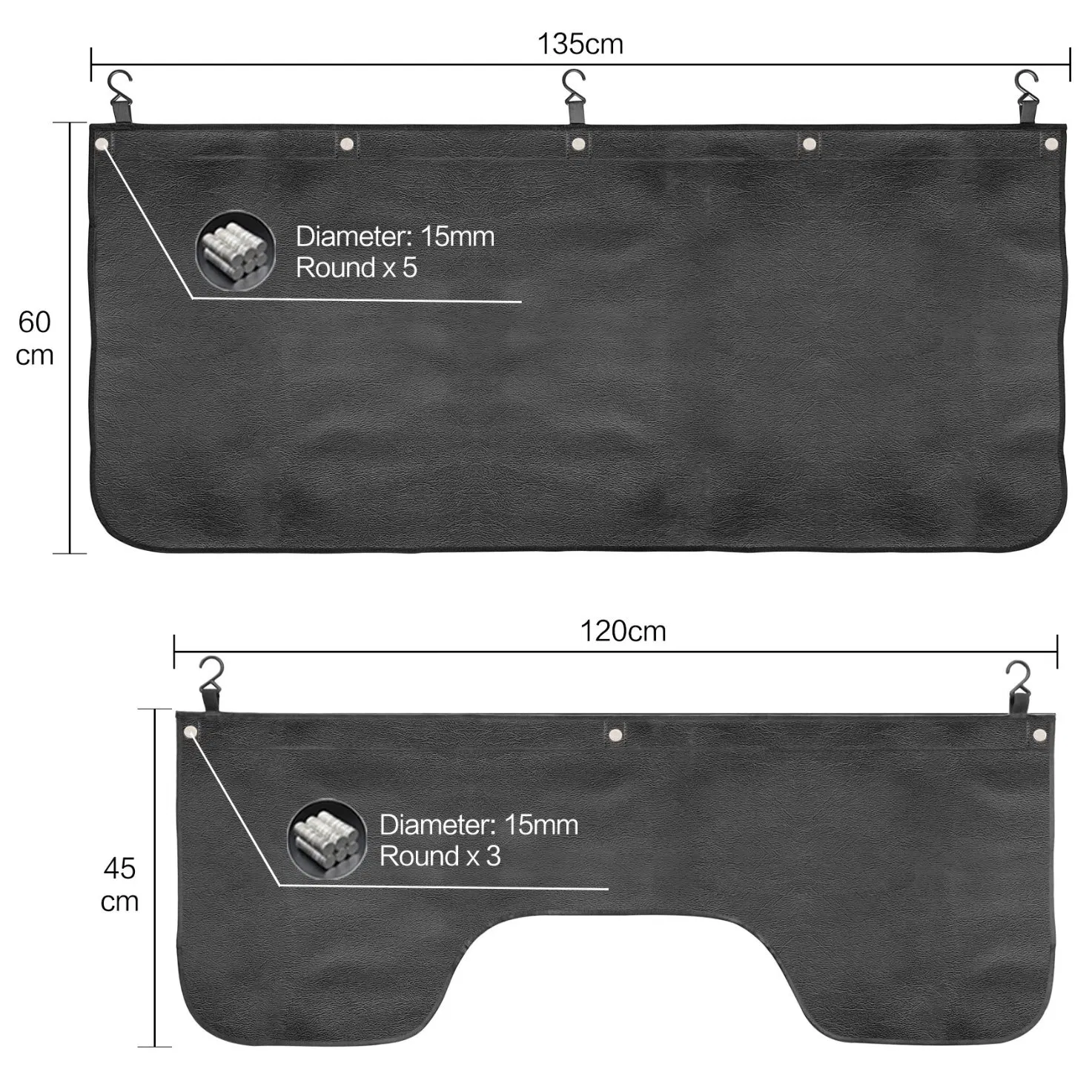 3-Piece Mechanic's Car Fender Covers with Durable Hooks