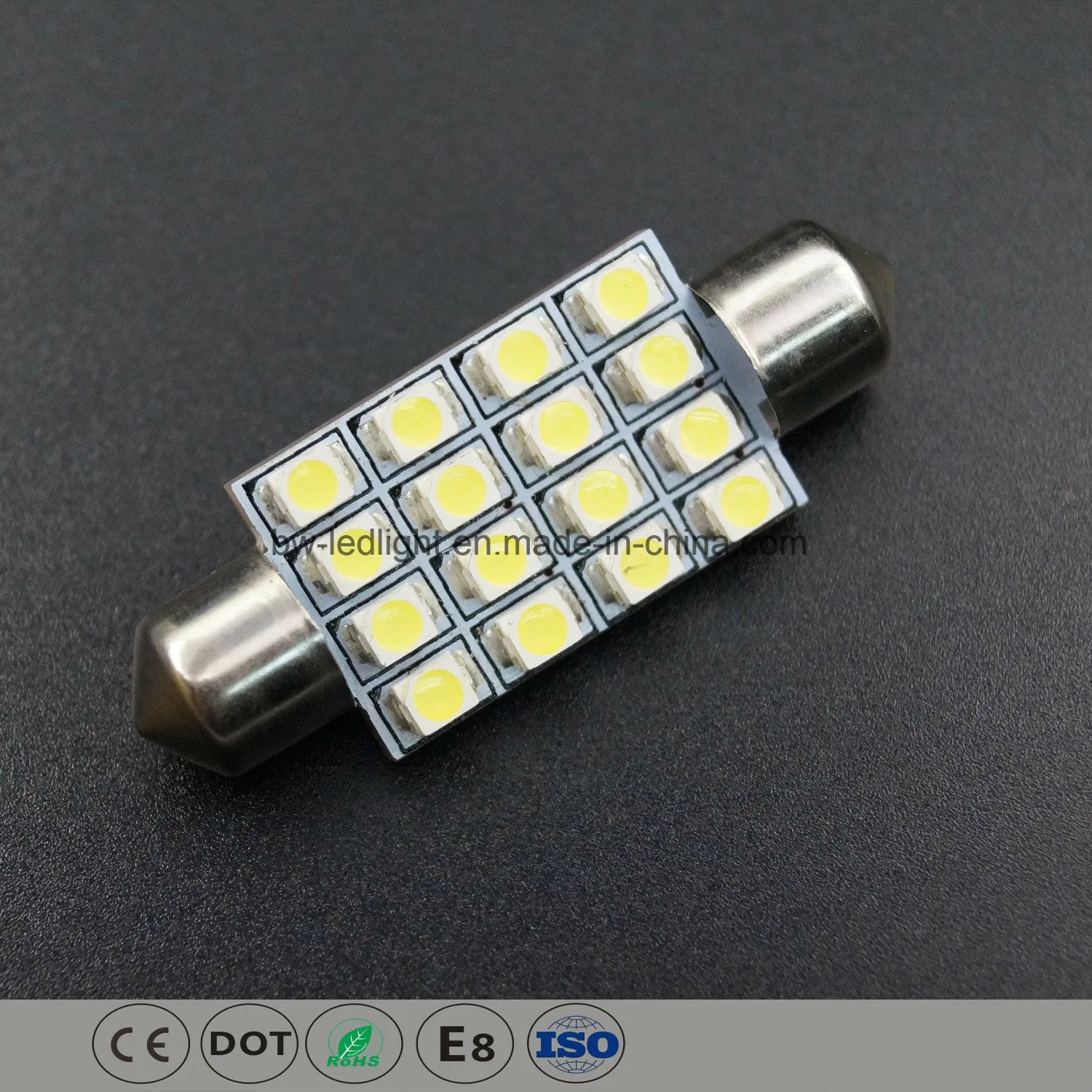 Светодиодная лампа для авто 41мм Canbus (S85-41-016Z3528P)