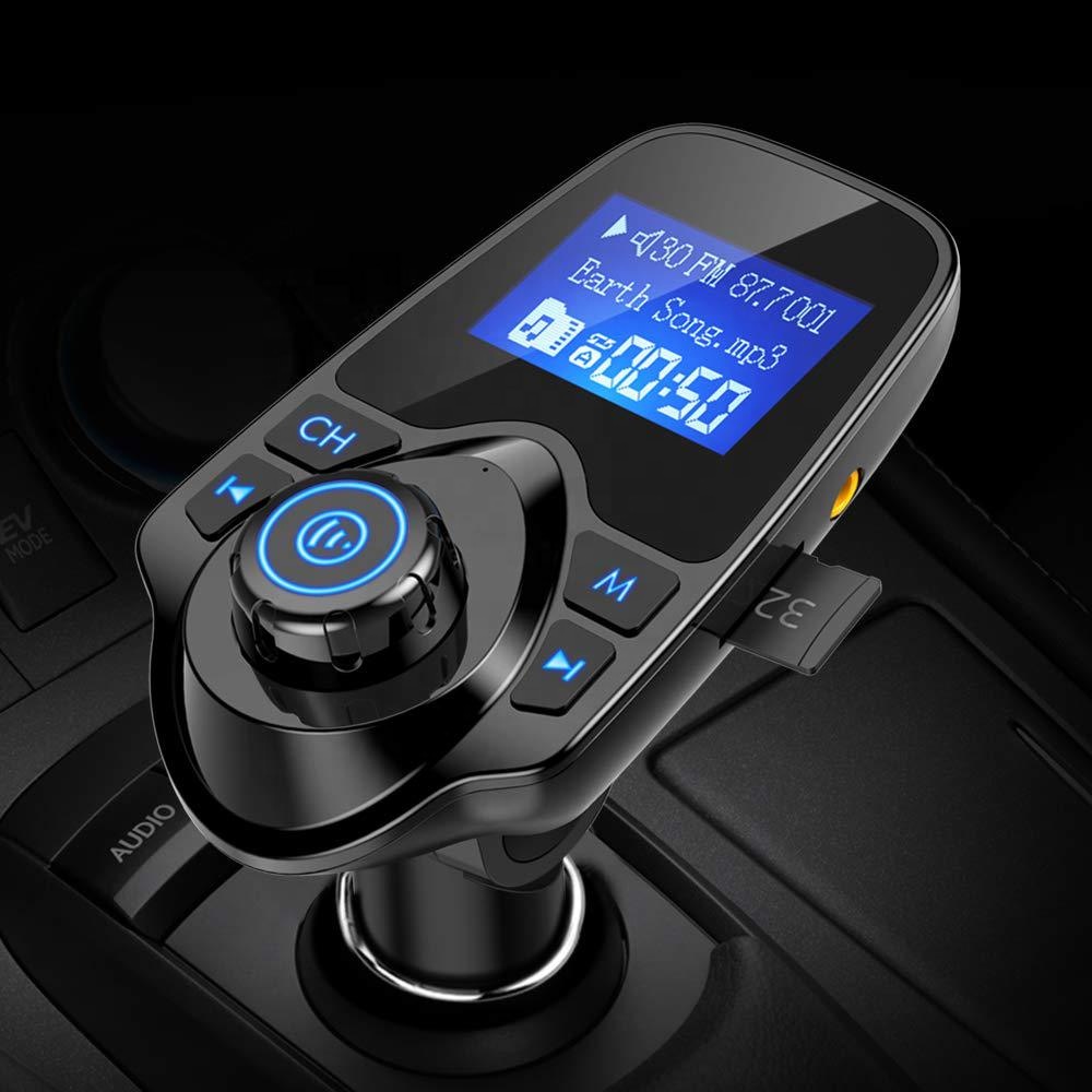 Автомобильный FM-передатчик T11 с громкой связью, USB-портами и быстрой зарядкой