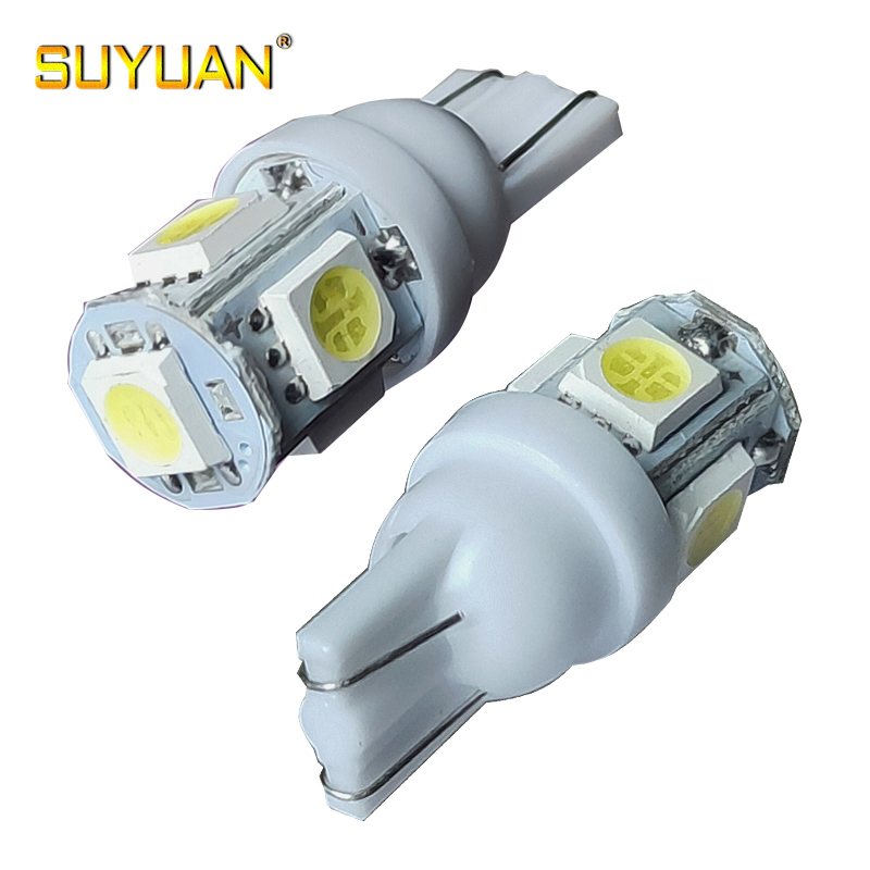 Светодиодная лампа W5W T10 12V для авто, 2W, белая