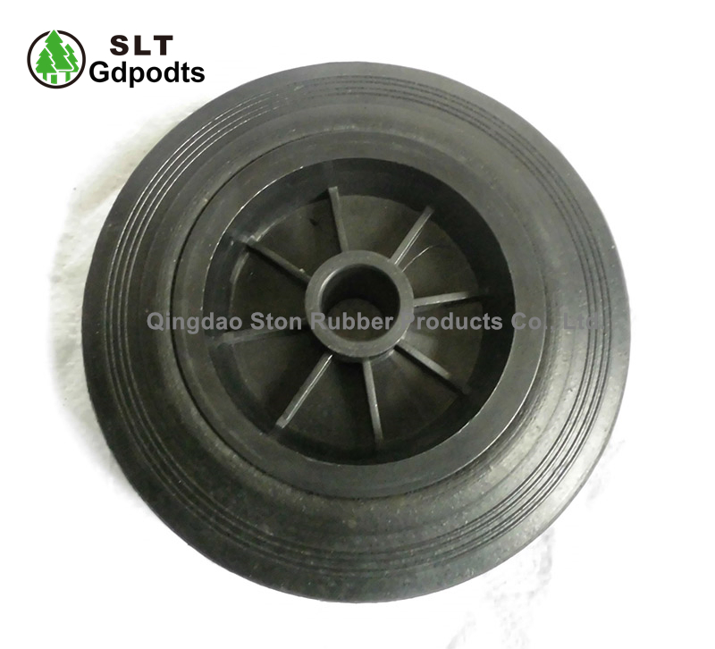 160/40-80 Rubber Wheel with 6 Inch