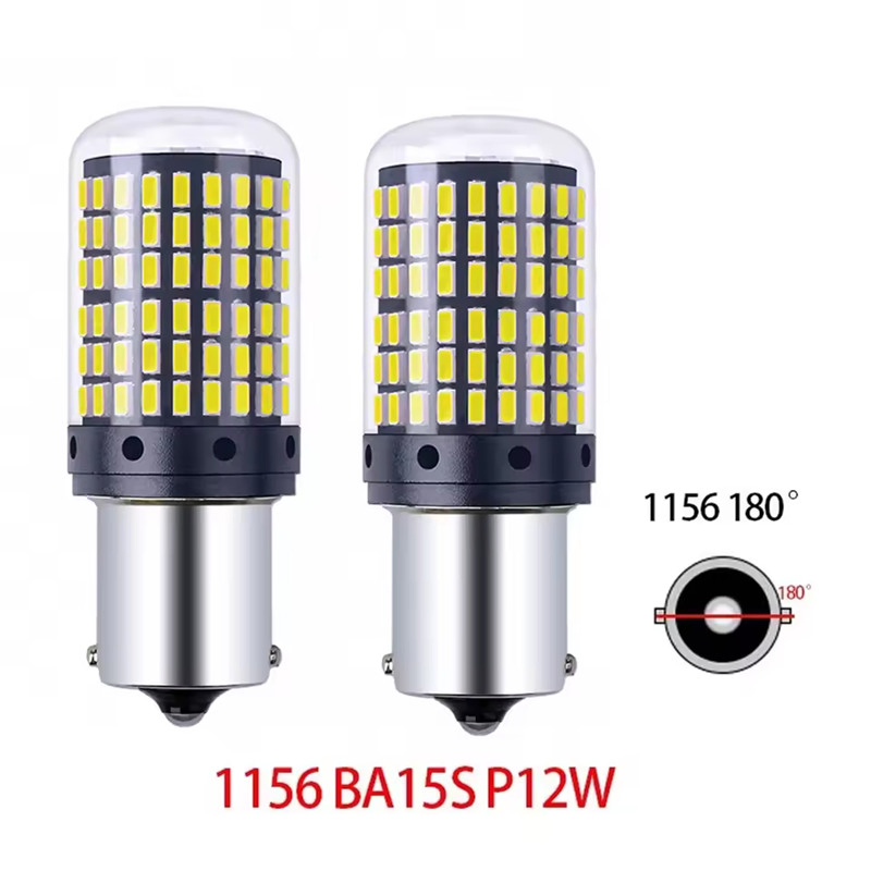 Светодиодные лампы 144SMD для поворотников Ba15s P21W