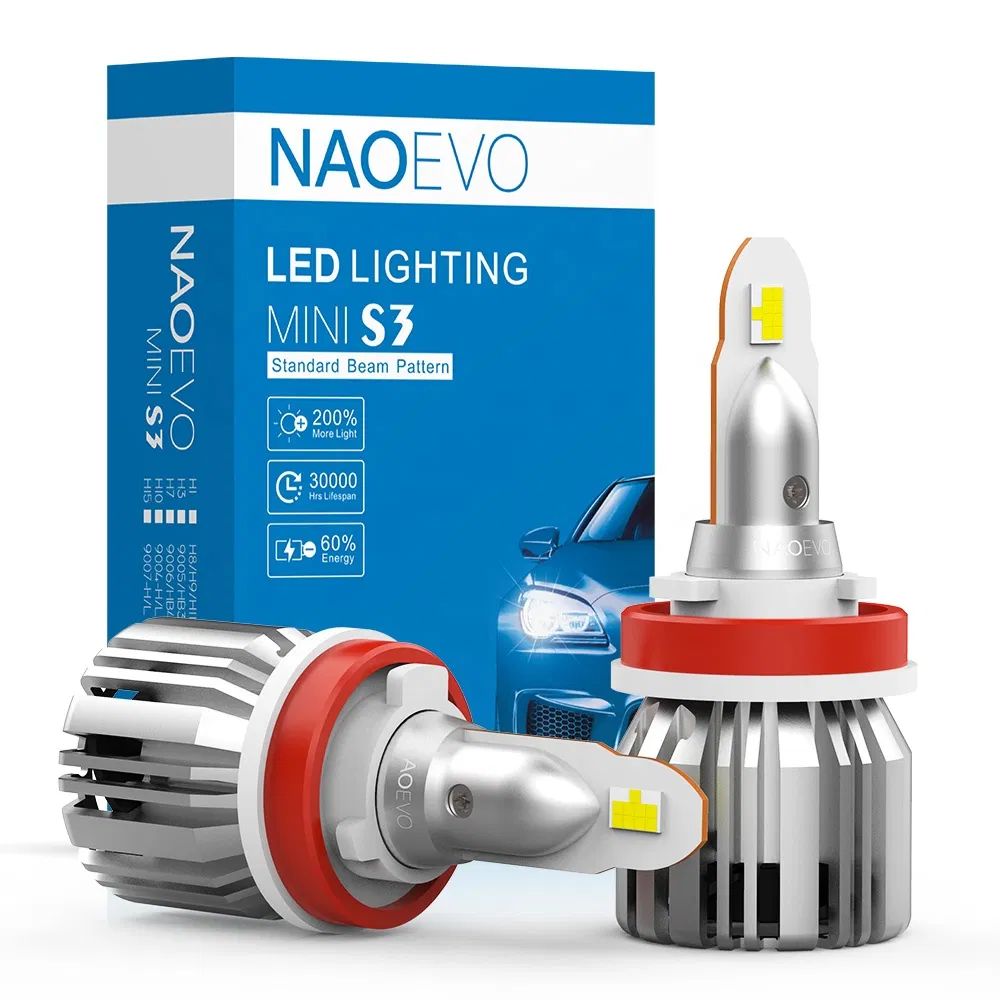 Mini S3 Car LED Headlight Conversion Kits 9005 9006 H4 H7 H11 Headlight Bulb 60W LED Headlight Bulbs