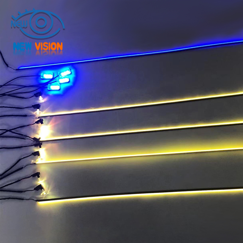 Car Interior Ambient Lights, 18 in 1 Hmyc 128 Colorful LED Acrylic Fiber Optic Strip, Universal Multiple Modes Decoration Atmosphere with APP Control