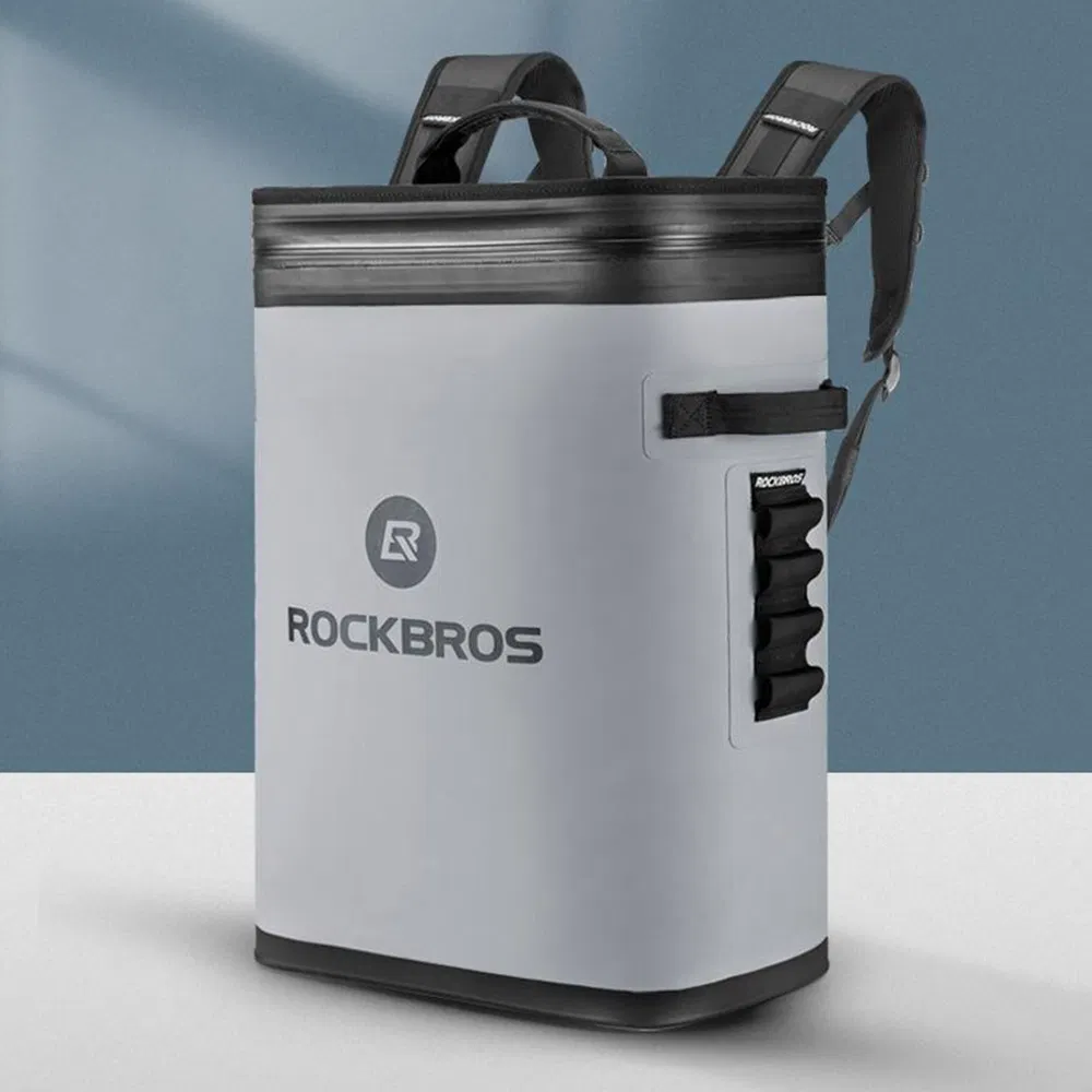 Rockbros Bx-004 20L Insulated Backpack, Hiking Daypack Cooler Bag, Cycling Waterproof Rucksack (BPA-Free) - Grey