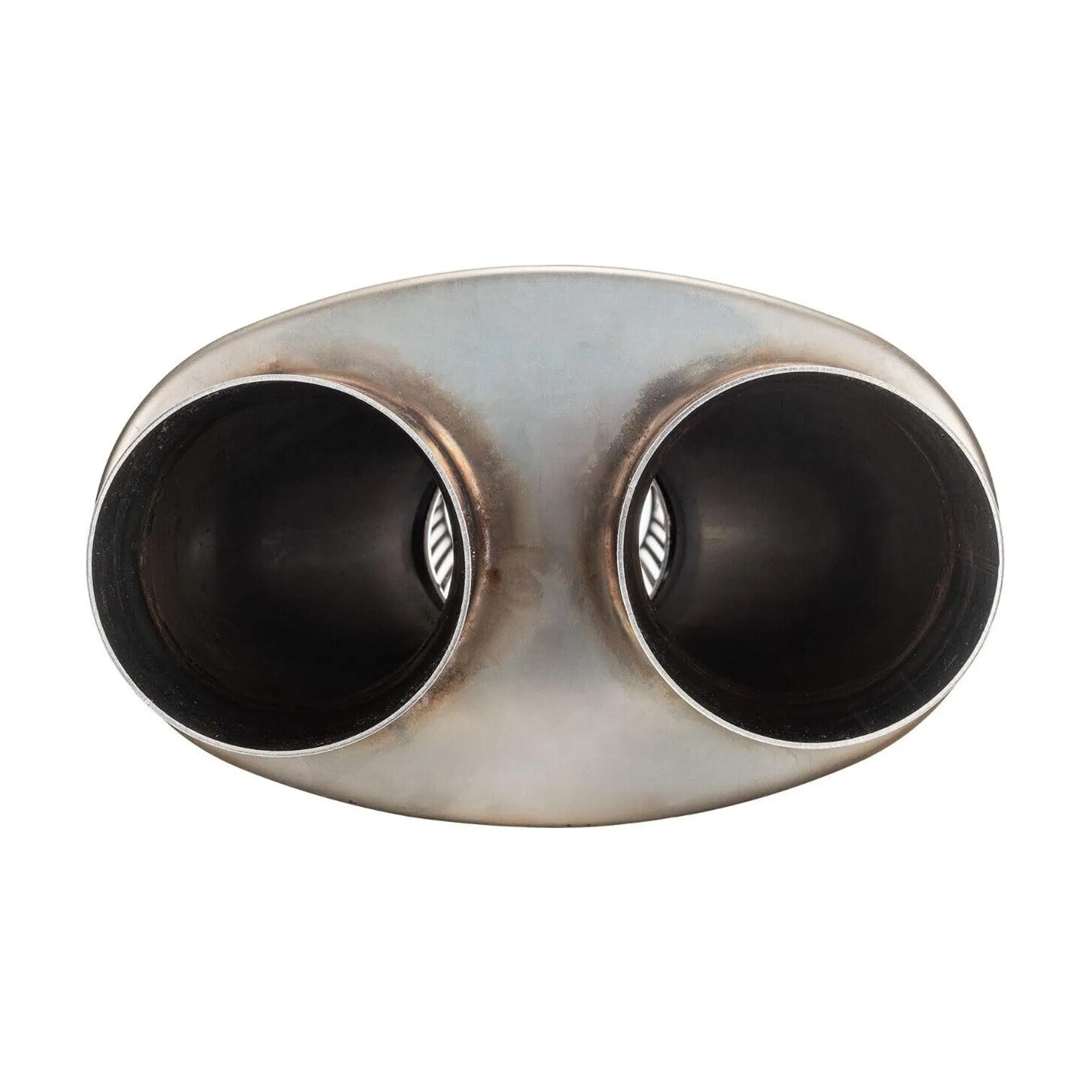 Глушитель выхлопной 3" центр/3"x2 смещение, нержавеющая сталь