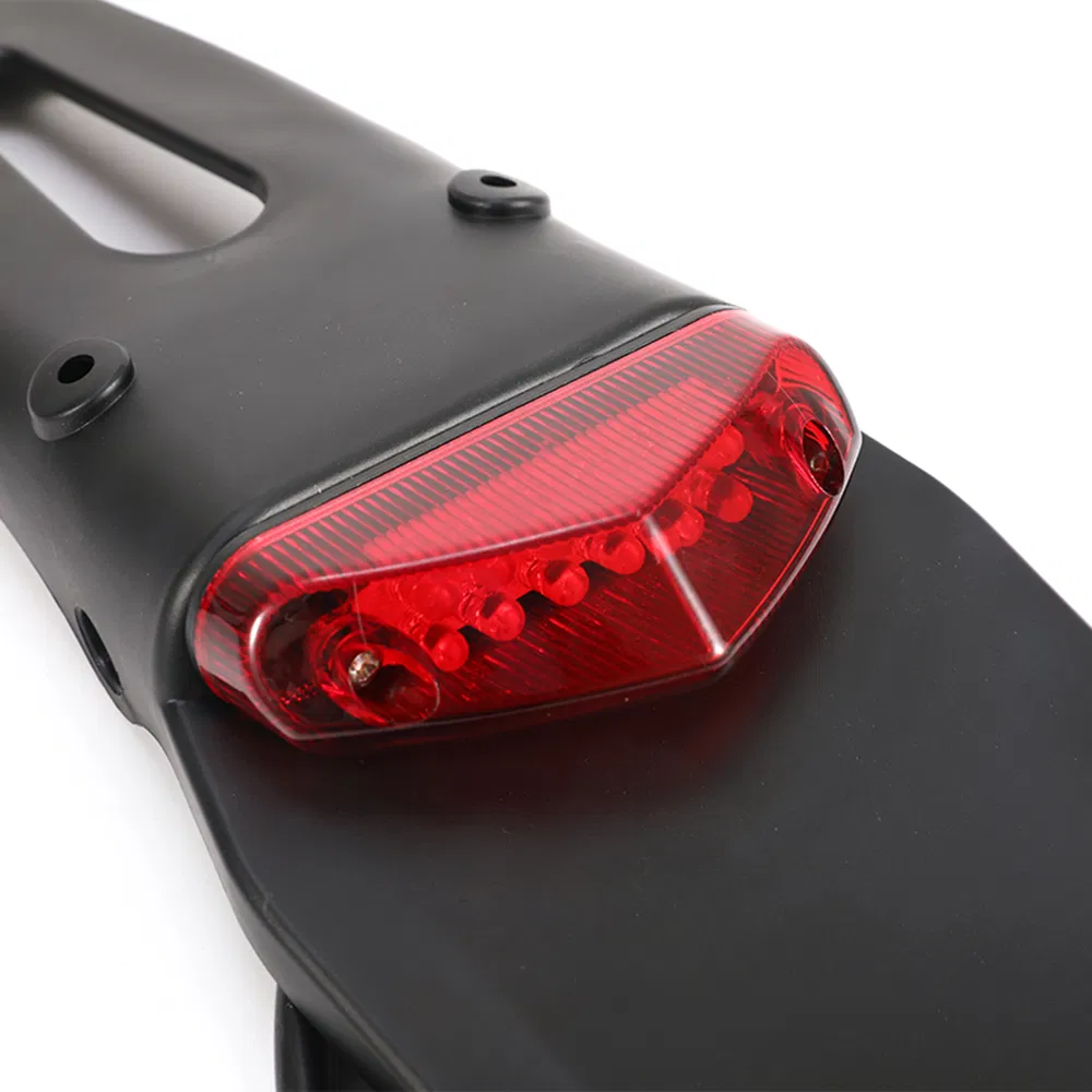 Motorcycle Rear Fender with 12V LED Taillight Brake Lamp Universal Fit Drz40 Te250 Rmz250 Te300 Rmz450