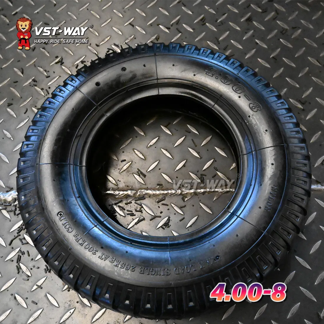 3.25/3.50-8 4.00-8 480/400-8 Wheelbarrow Wheel Tire for Barrow Trolley Pneumatic Rubber Wheels