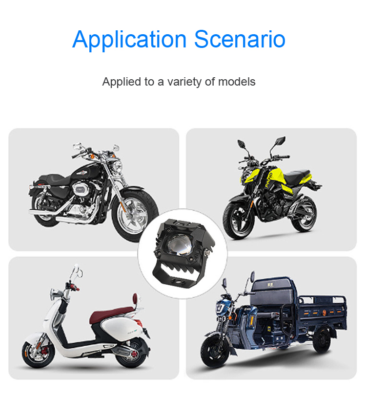 High Brightness Large Monocular Spotlights LED Motorcycle External Auxiliary Spotlights Modified LED Headlight