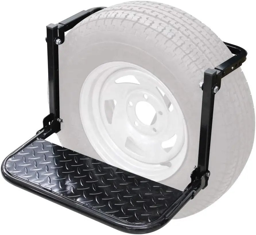 Compact Folding Ladder for Tire Service and Heavy Duty Use