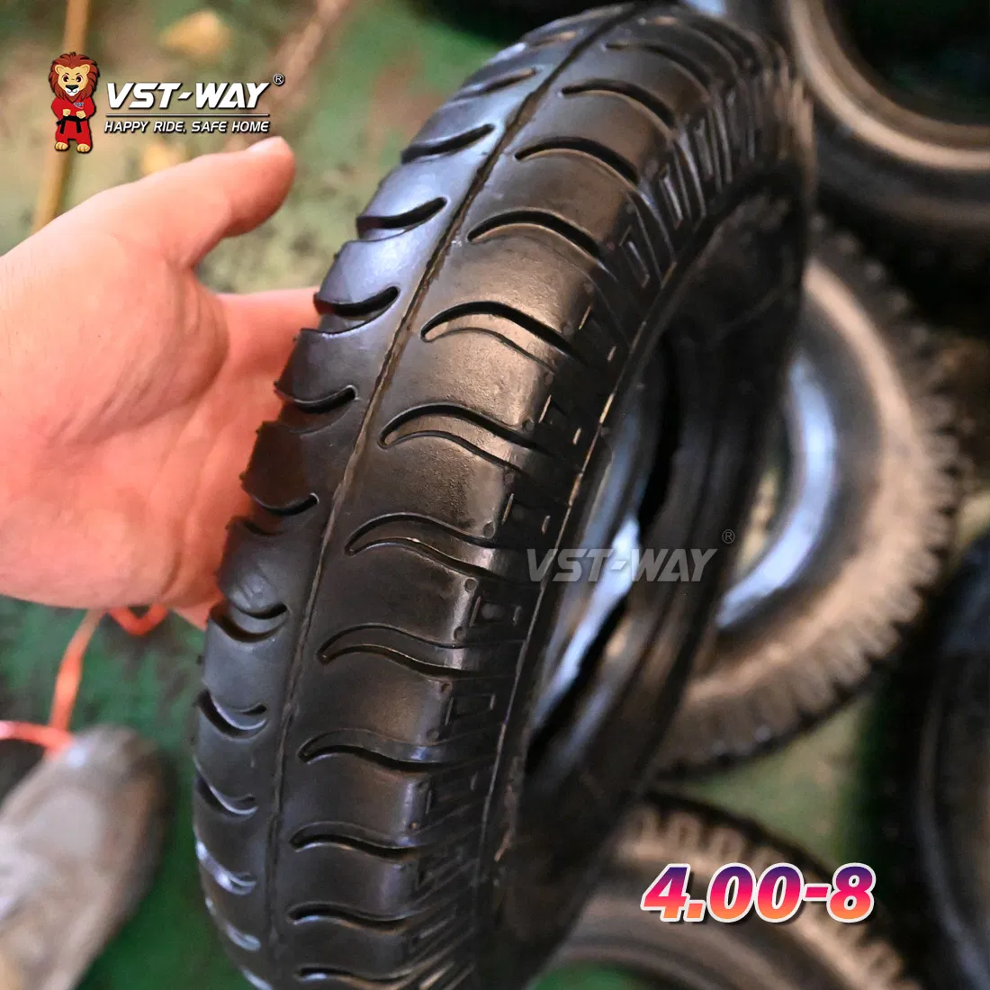 3.25/3.50-8 4.00-8 480/400-8 Wheelbarrow Wheel Tire for Barrow Trolley Pneumatic Rubber Wheels