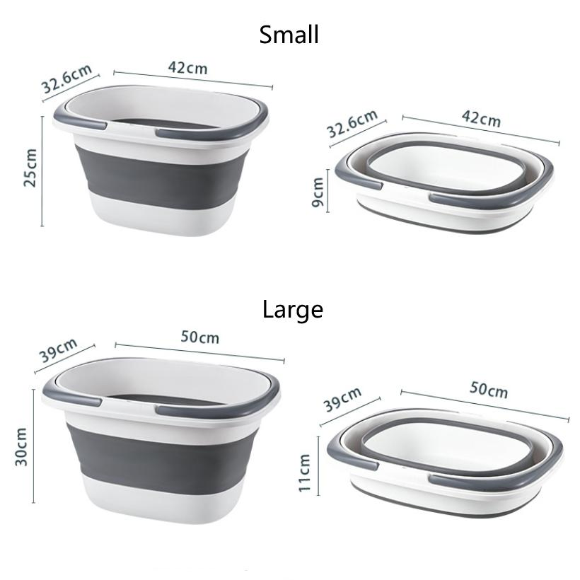 5L Collapsible Bucket with Lid Folding Basket Outdoor