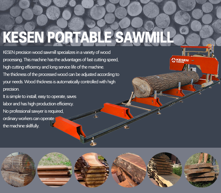 Portable Horizontal Bandsaw Mill 600mm for Diesel/Gasoline