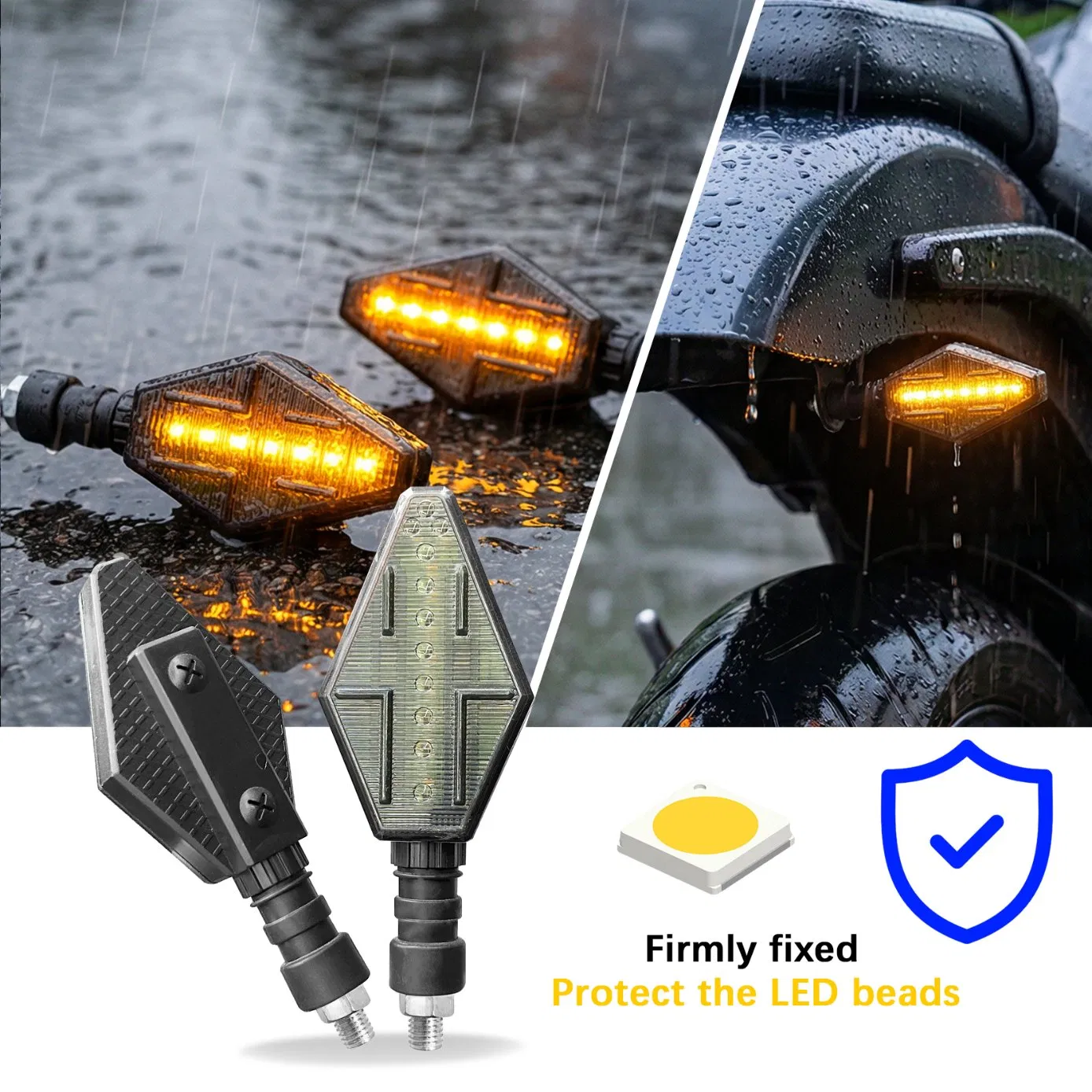 Универсальный светодиодный поворотник для мотоцикла