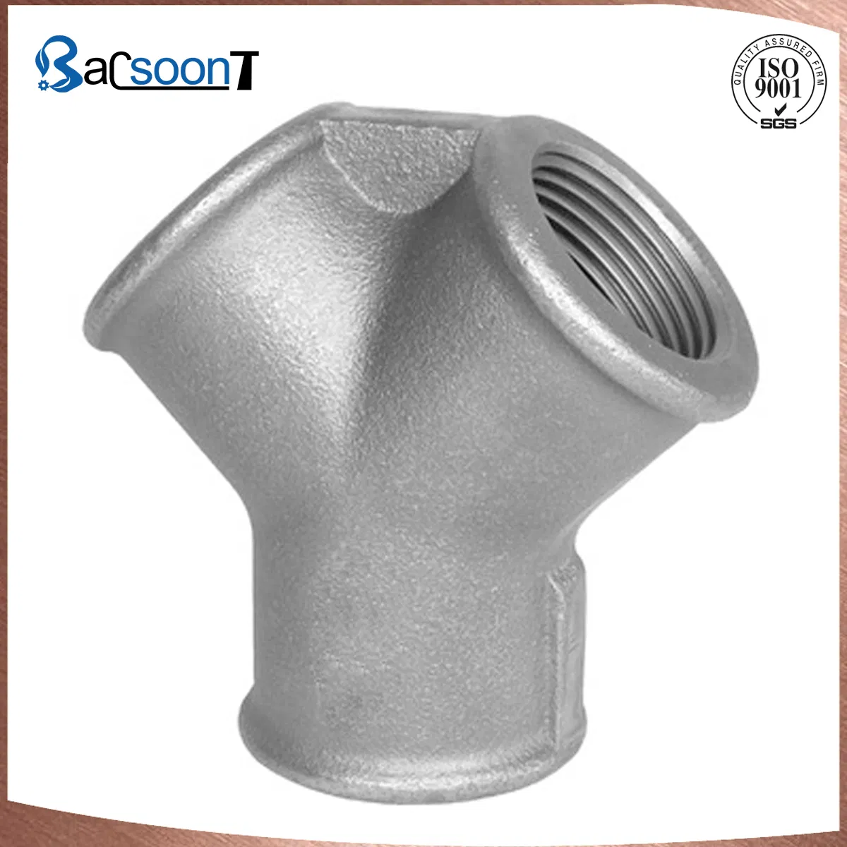 Customized Stainless Steel Precision Casting Pipe Fitting/Y Piece with Sandblasting/Machining/Mirror Polishing