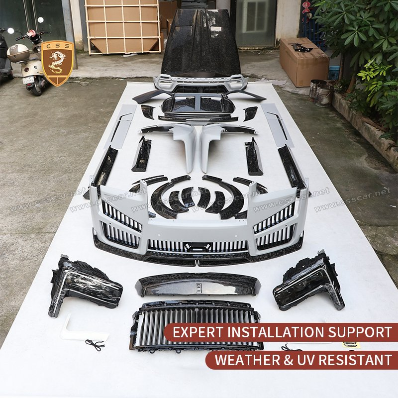 New Arrival Upgrade to Msy Old to New Style Dry Carbon Fiber Body Kit for Rolls Royce Cullinan Headlights Rear Bumper Grille