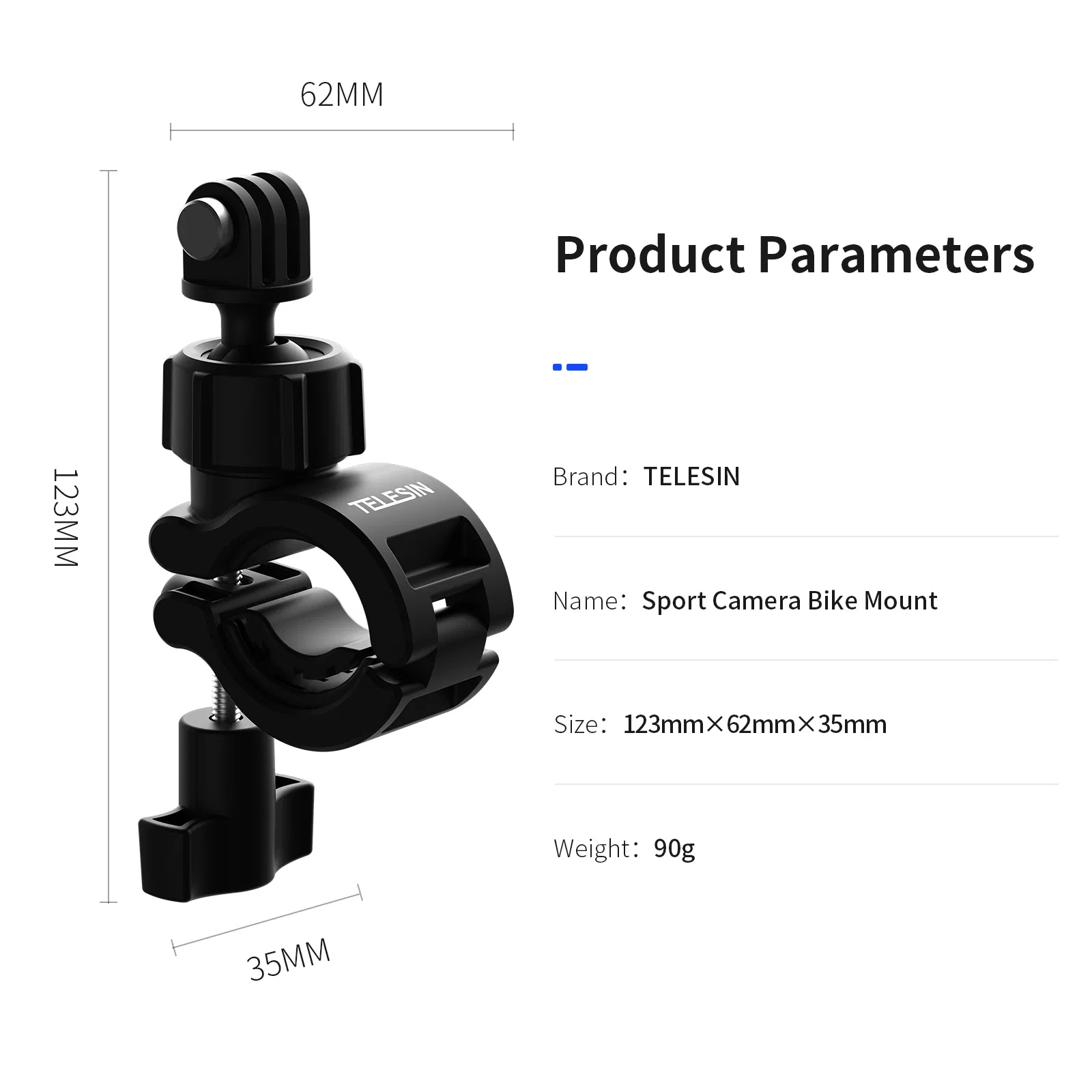 Крепление Telesin для экшн-камер и телефона на руль