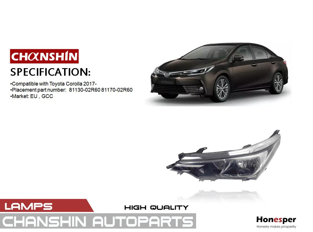 Фара головного света для Toyota Corolla 2017-2019