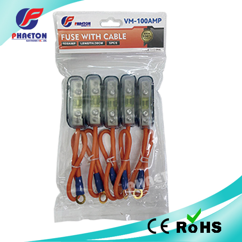 Car Installation Cable Car Auto Parts 8guage Power Line 100 AMP Fuse Folder Audio Wiring Kit Amplifier Speaker Cable