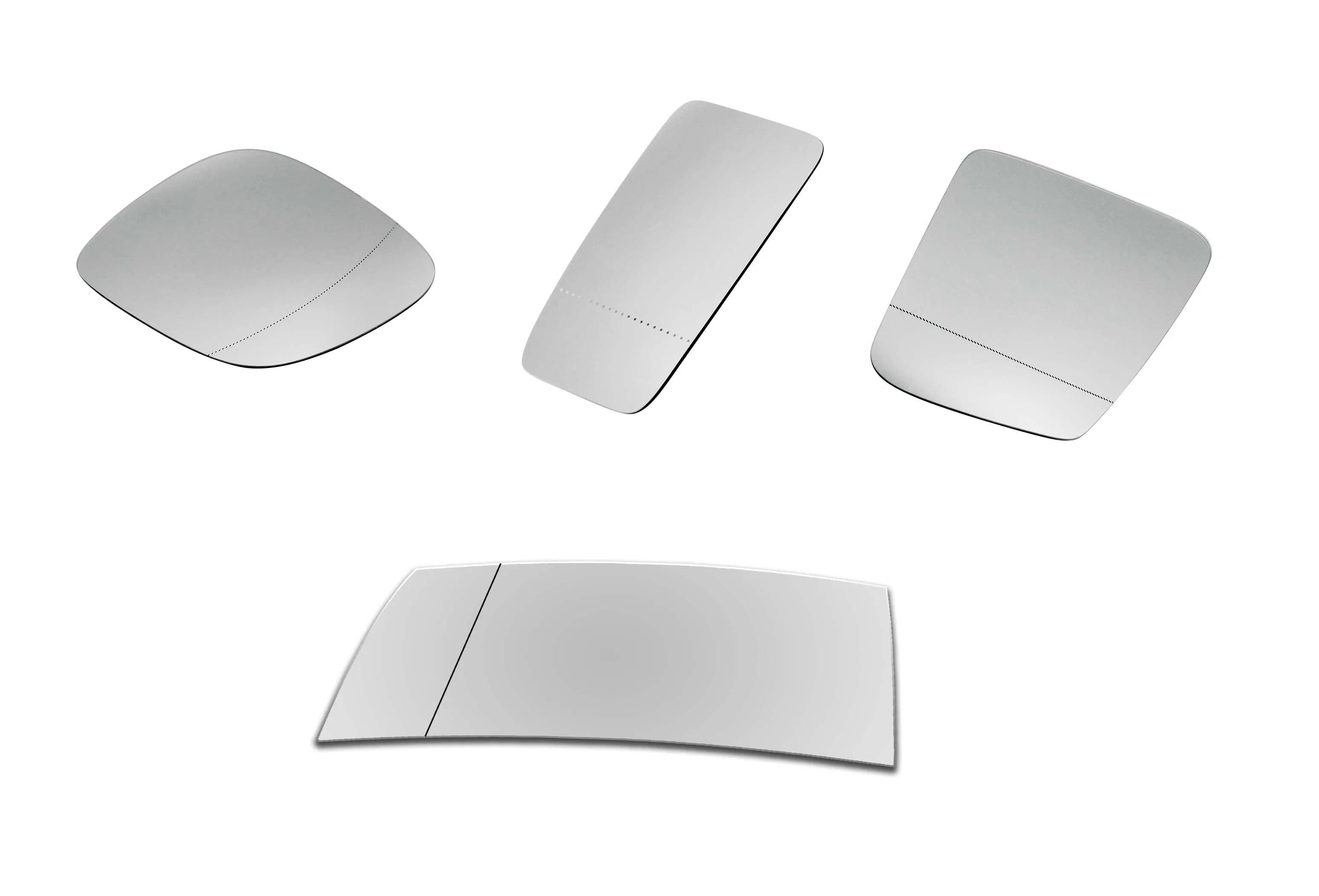 Factory Price Truck Side Mirror Glass 1.8mm 2mm Aluminum Coating Convex Mirror Glass Motorcycle Car Rearview Mirror