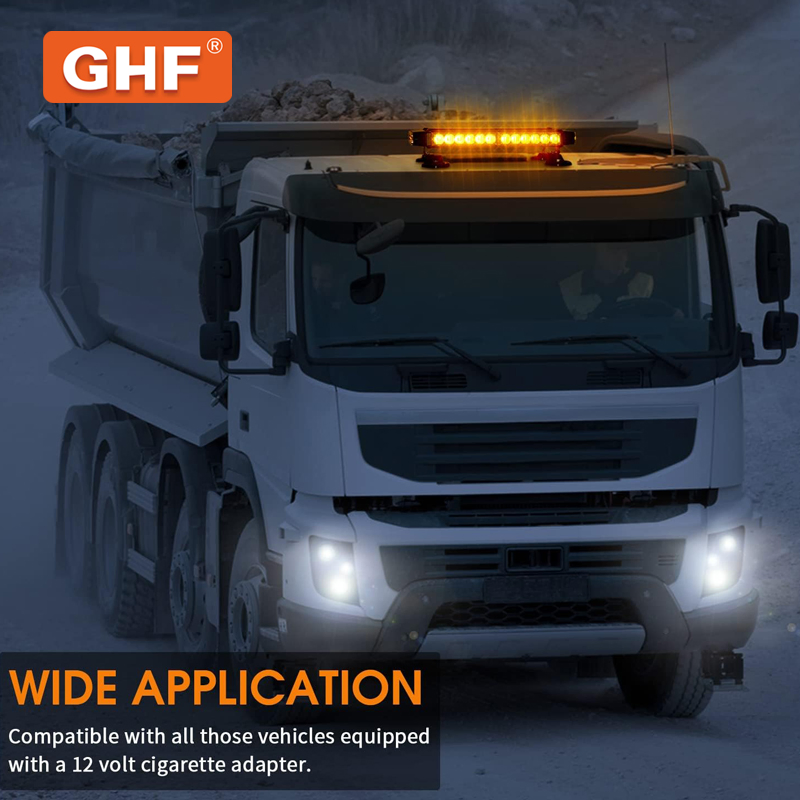 Car Long Row Double-Sided Stick Light Strobe Light Roof Warning Light Emergency Flash Strobe Light Magnet Ceiling Warning Light