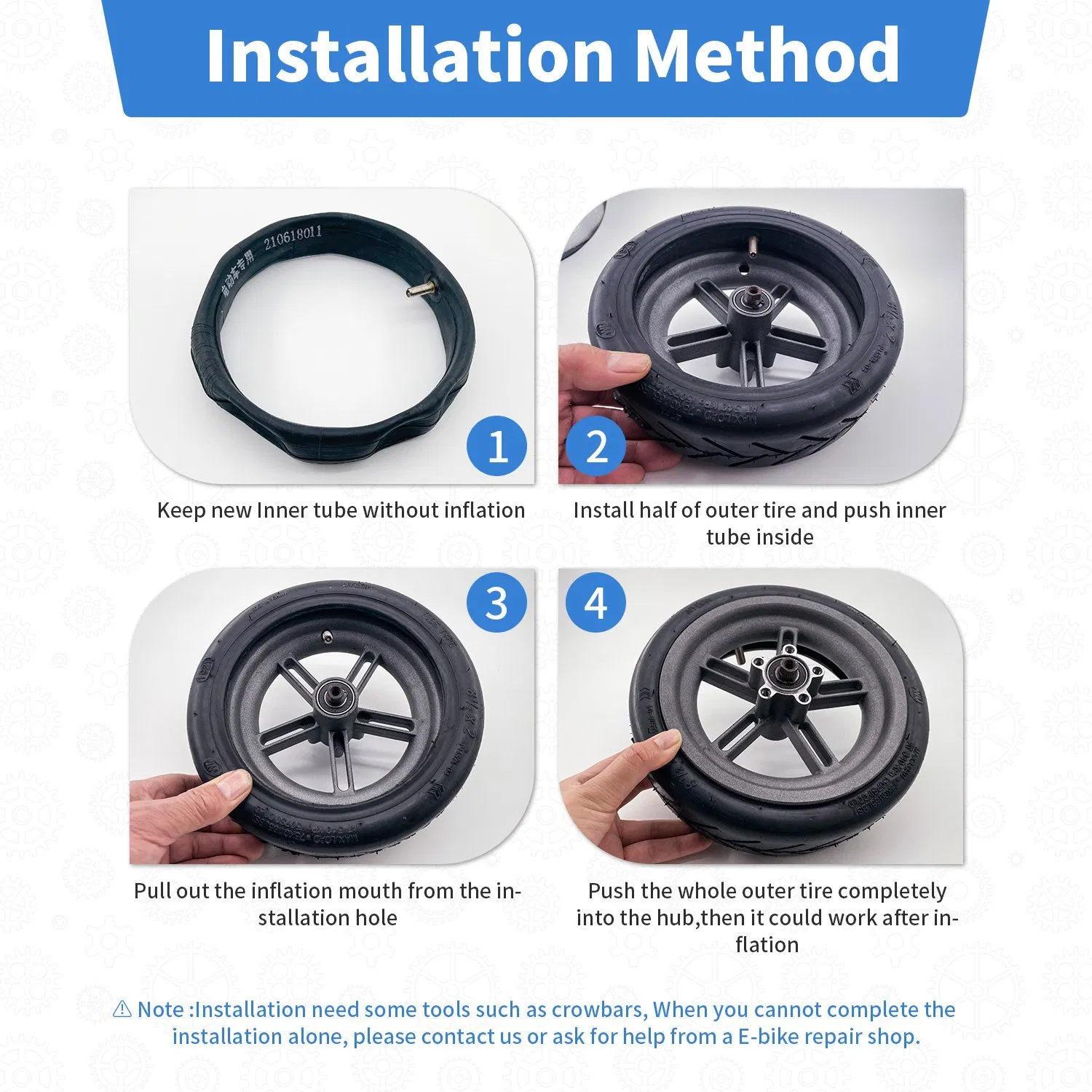 Камера для электросамоката Xiaomi M365, 8.5 дюймов