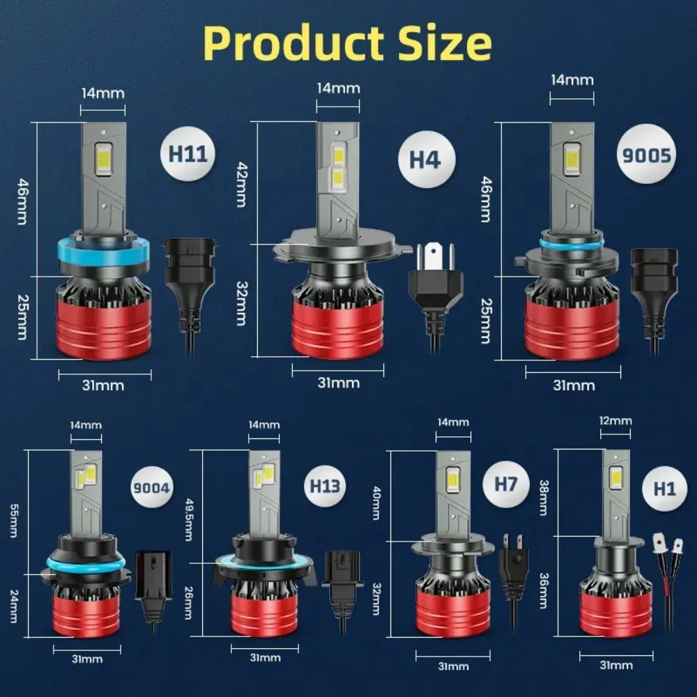 V30 3570 Csp 60W Truck Automotive Motorcycle Lights H1 H4 H7 Car LED Bulb