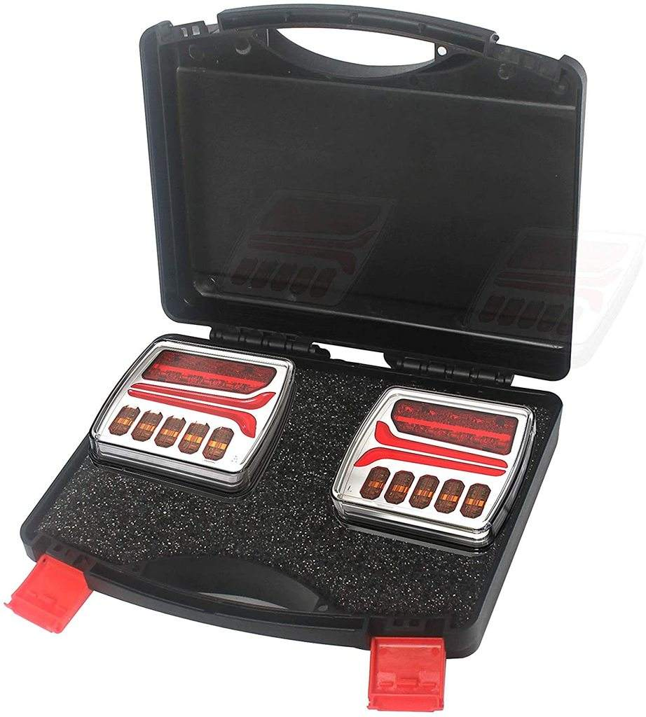 European LED Trailer Truck Wireless Taillights RV Pickup Truck with Magnet Remote Control Turn Signal Taillights