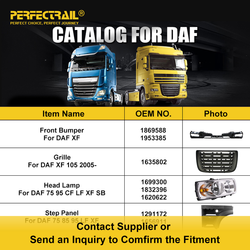 PERFECTRAIL Heavy Duty Spare Parts for DAF Trucks XF 105 106 45 55 65 75 85 95 CF LF SB PX4 PX5 PX7
