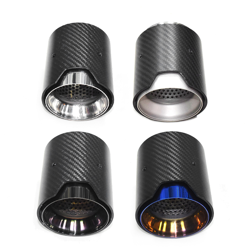 Наконечники выхлопной трубы синие, нержавеющая сталь