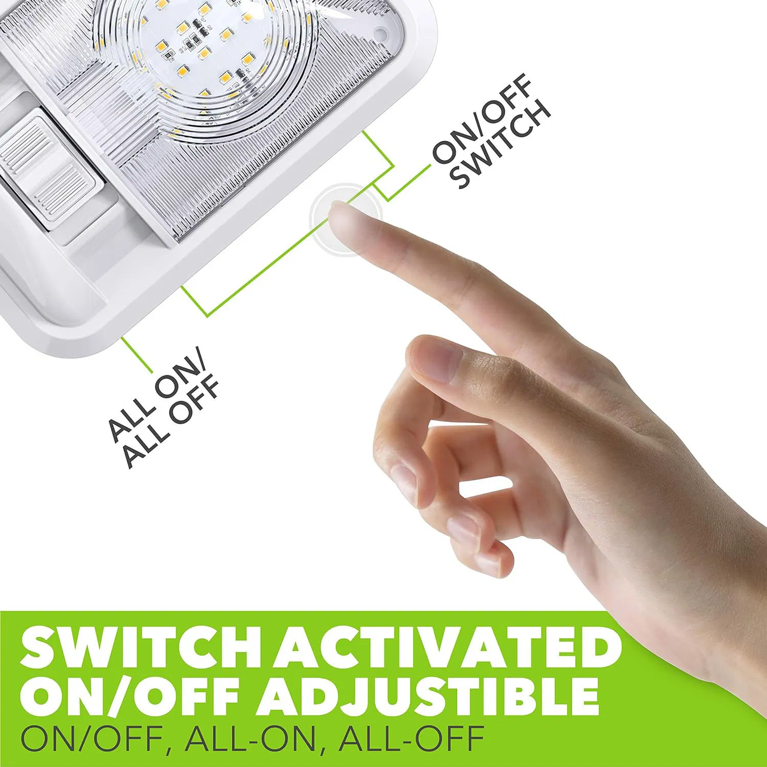 Светодиодный прозрачный плафон для авто с 24 LED