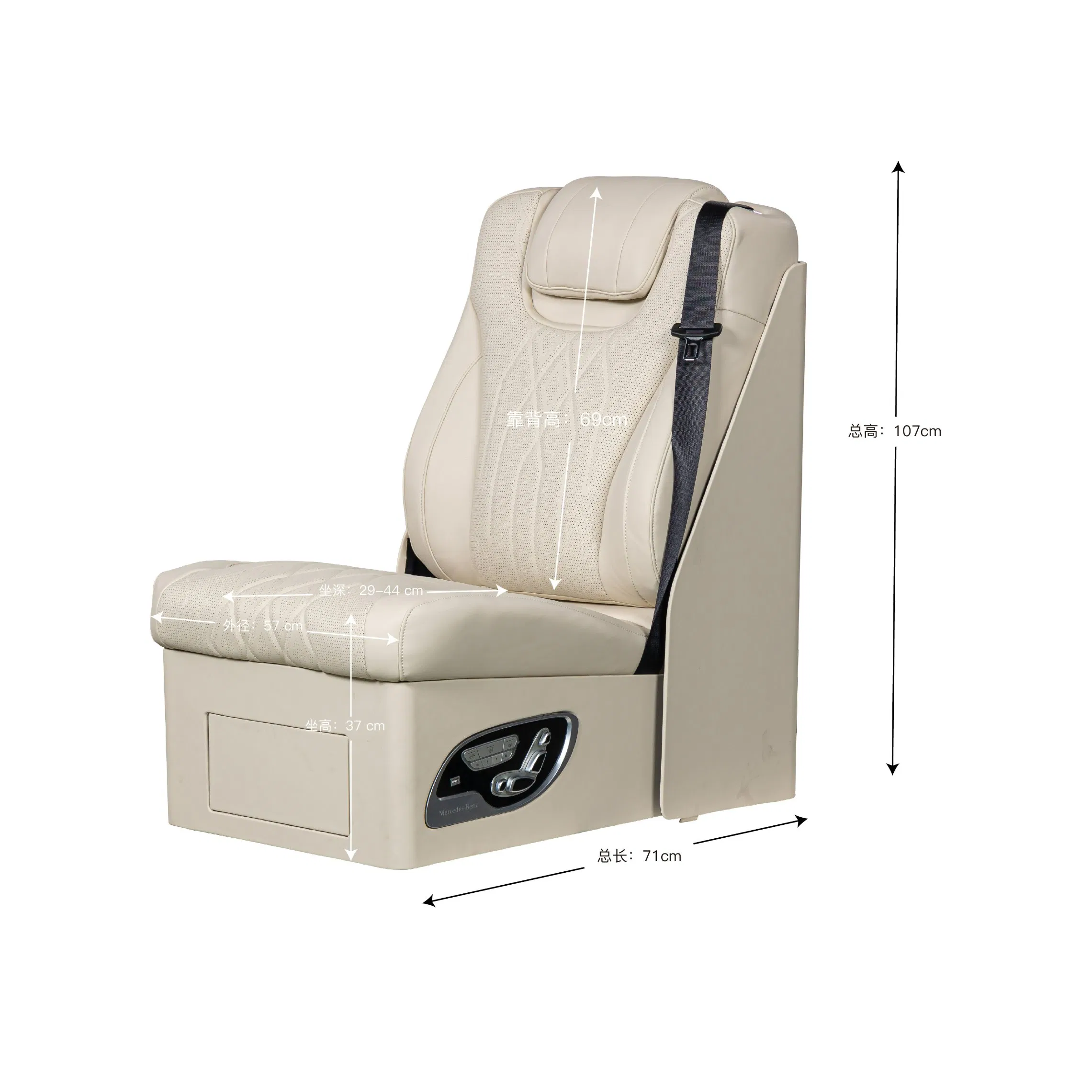 Airplane Luxury Style Electric Car Seat for Vans Heated Massage Recliners for Custom Van Interiors