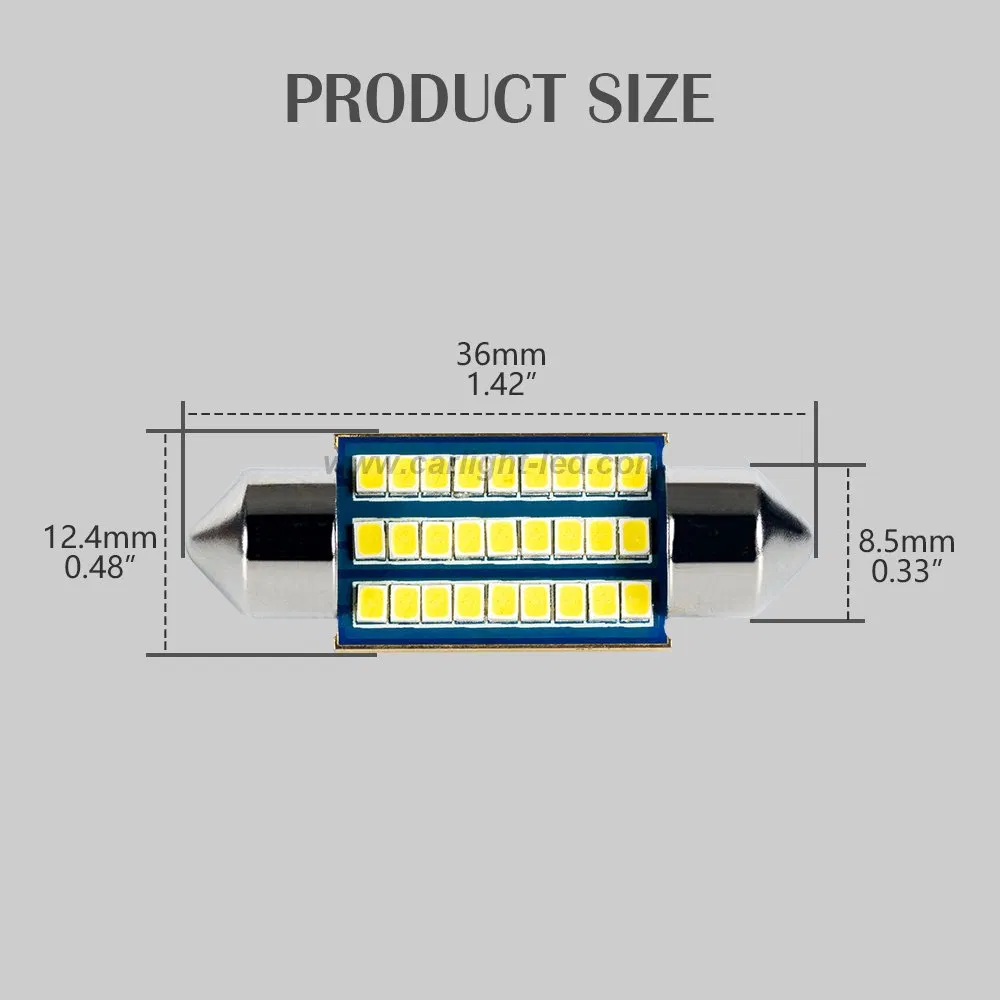 Светодиодная лампа для номерного знака 36мм SMD2016 (S85-36-027W2016P)
