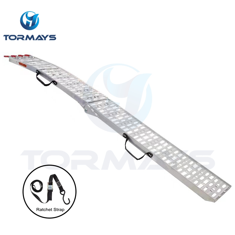 Aluminum Loading Ramp for Loading Motorcycles with Easy Rubber Handle