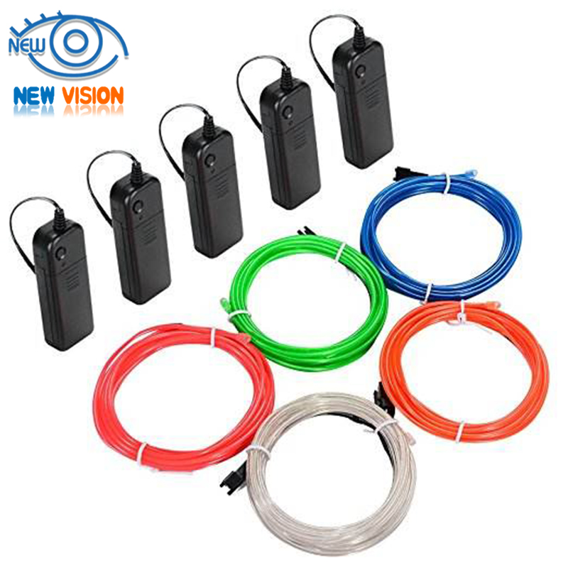 Светодиодная лента EL для авто, 5м, 10 цветов, USB